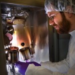 Scientist working on nanotechnology