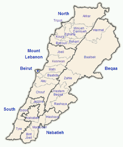 map-of-lebanon